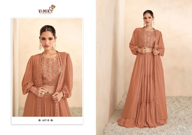 Celebrity Vol 2 By Vamika Party Wear Indo Western Lehenga Wholesale Market In Surat